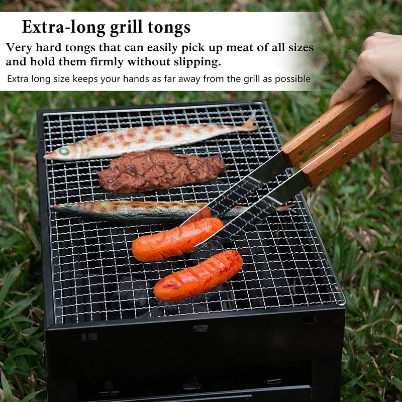 4 Piece BBQ Grill Tool Sets BBQ Accessories Stainless Steel BBQ Tools Set